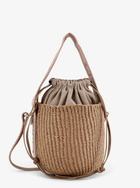 Chloe' Women Woody Raffia Bucket Bag