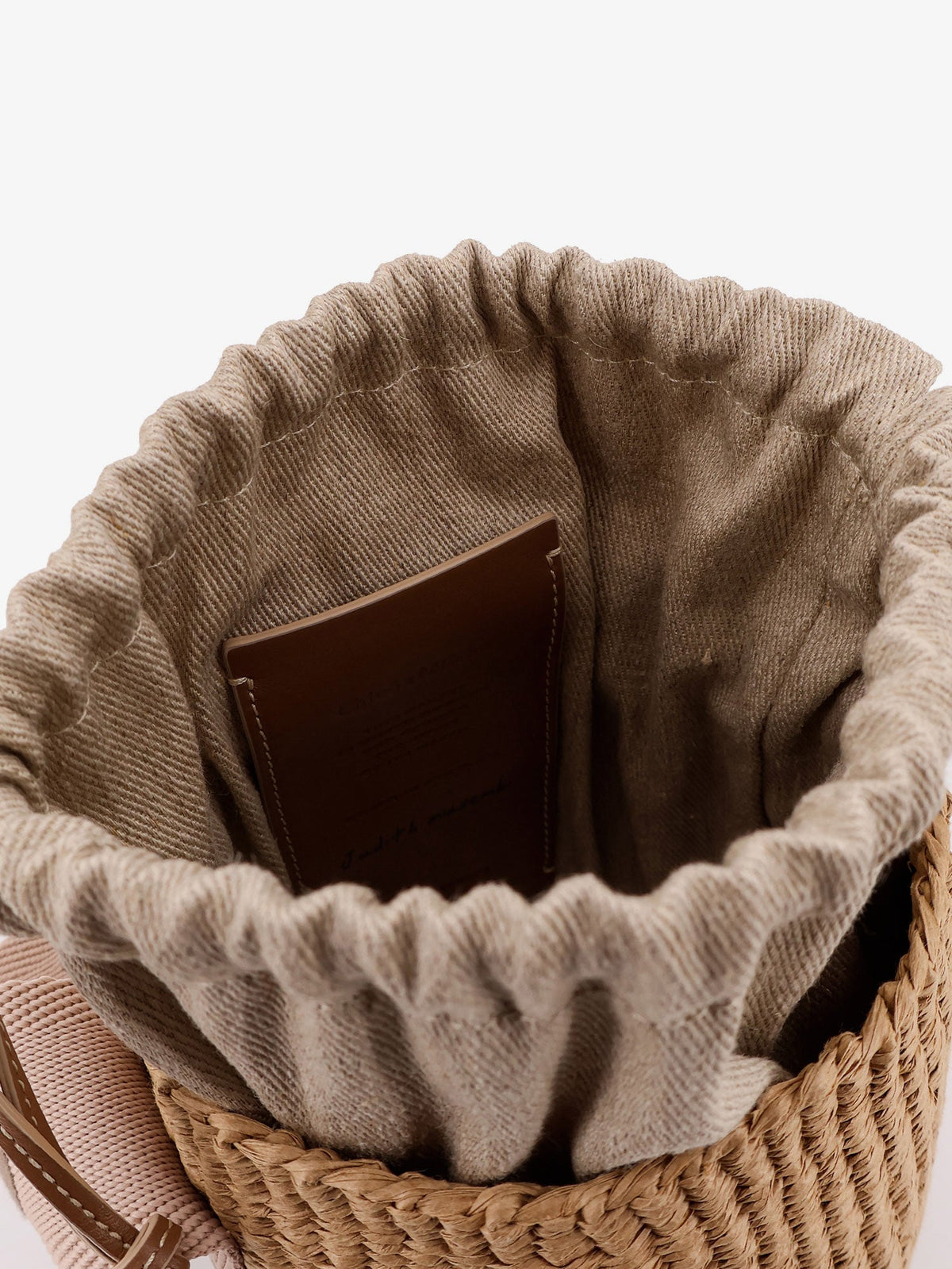 Chloe' Women Woody Raffia Bucket Bag