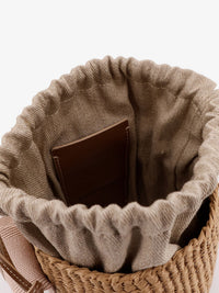 Chloe' Women Woody Raffia Bucket Bag