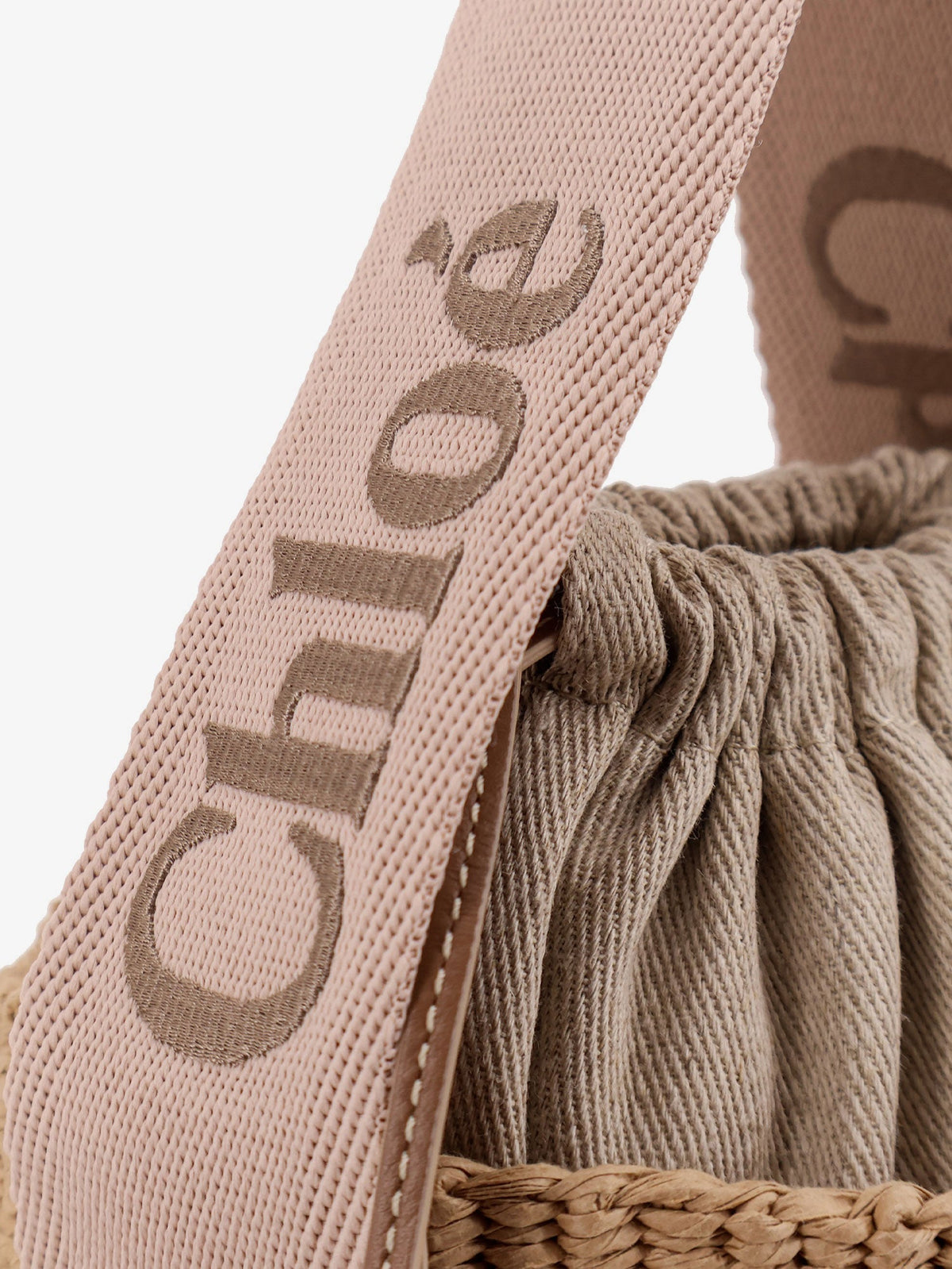 Chloe' Women Woody Raffia Bucket Bag