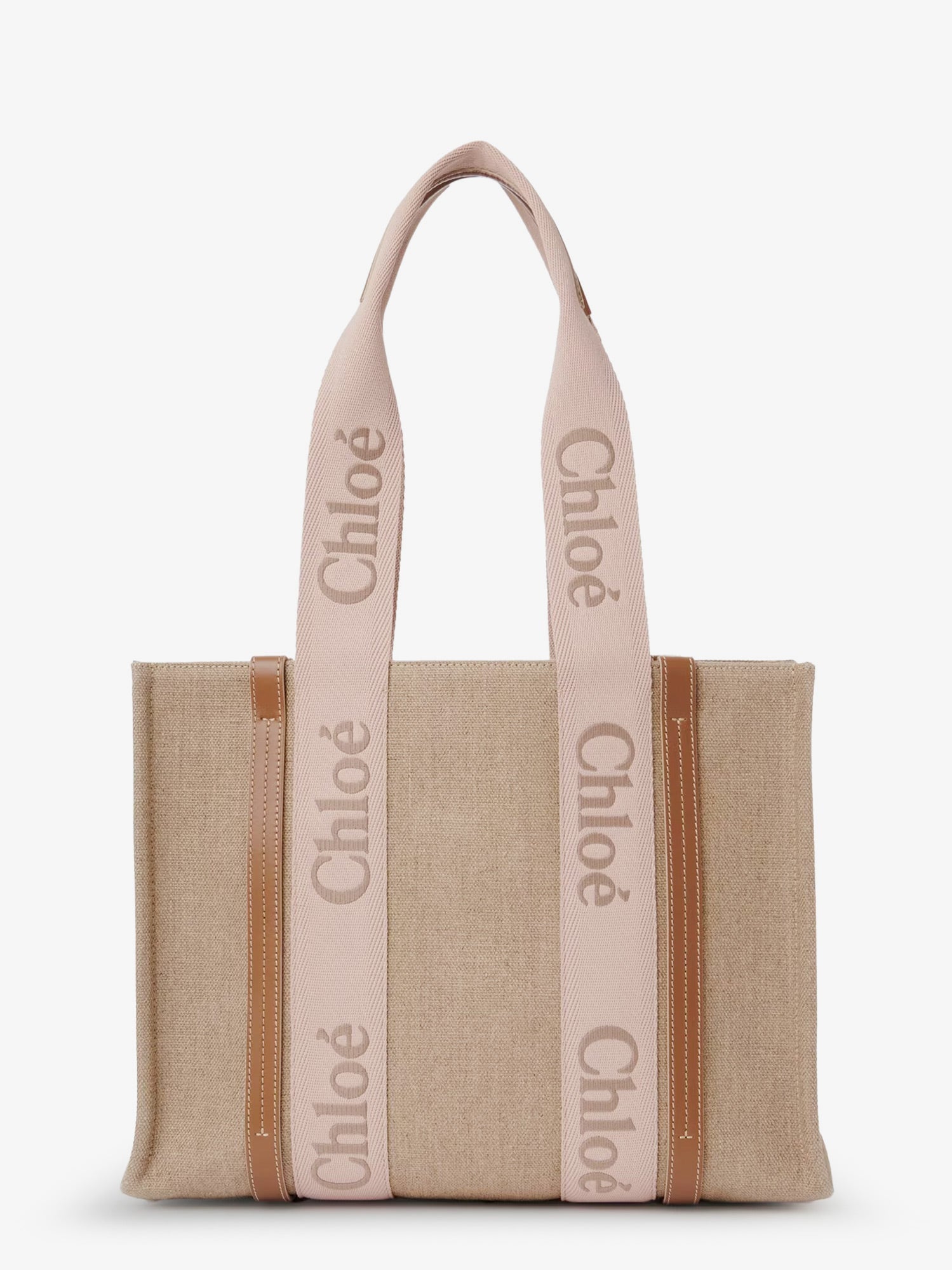 CHLOE' Chloe' Women Woody Linen Shoulder Bag With Front Embroidered Logo