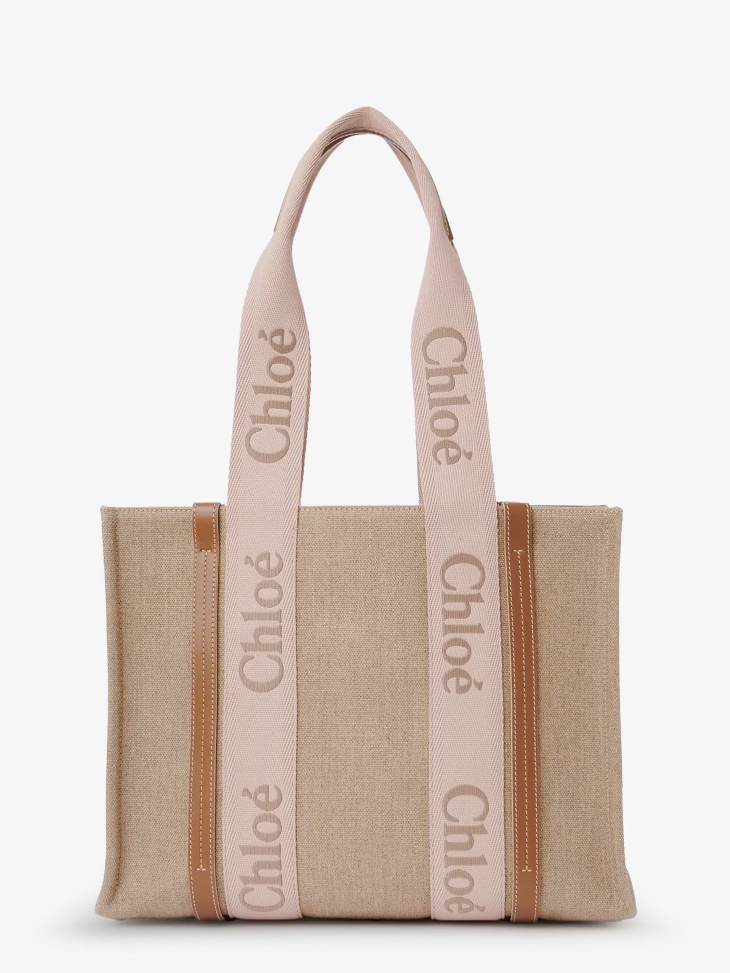 CHLOE' Chloe' Women Woody Linen Shoulder Bag With Front Embroidered Logo