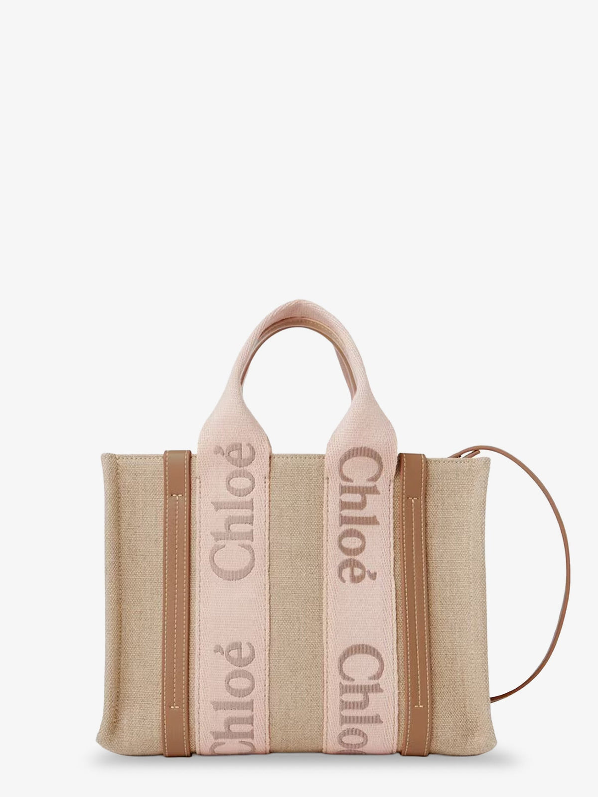 Chloe' Women Woody Linen Canvas And Leather Crossbody Bag