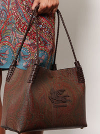 ETRO Etro Women Libra M Arnica Paisley Fabric Shopping Bag