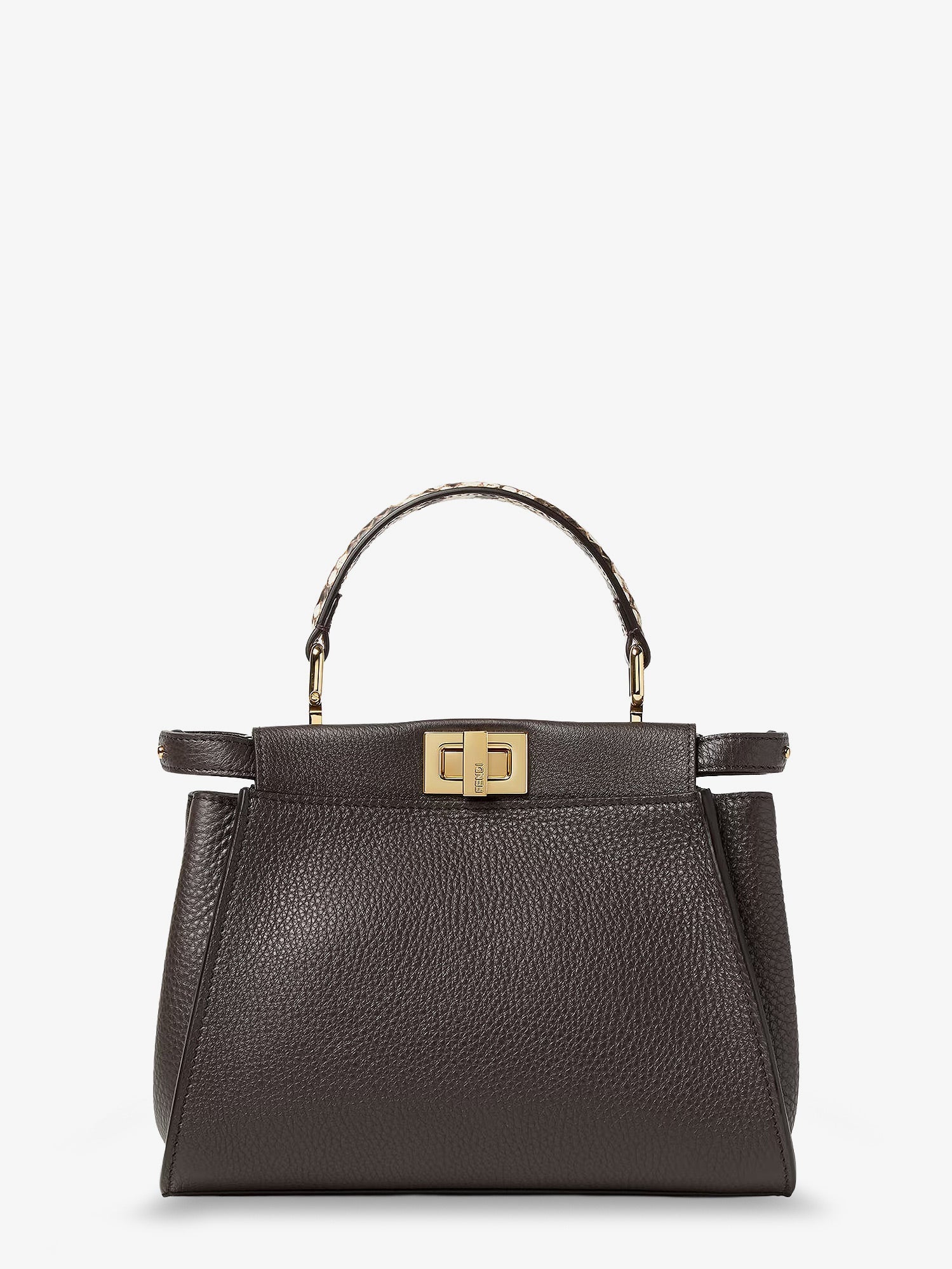 FENDI Fendi Women Peekaboo Mini Hammered Leather Handbag