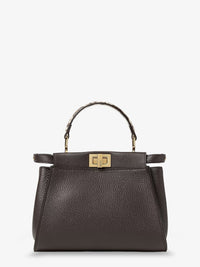 FENDI Fendi Women Peekaboo Mini Hammered Leather Handbag