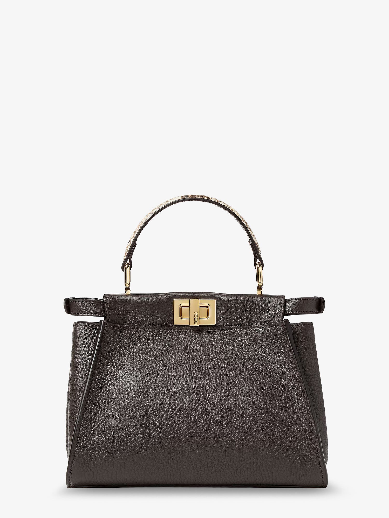 FENDI Fendi Women Peekaboo Mini Hammered Leather Handbag