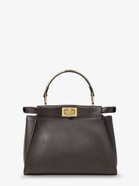 FENDI Fendi Women Peekaboo Mini Hammered Leather Handbag