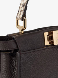FENDI Fendi Women Peekaboo Mini Hammered Leather Handbag