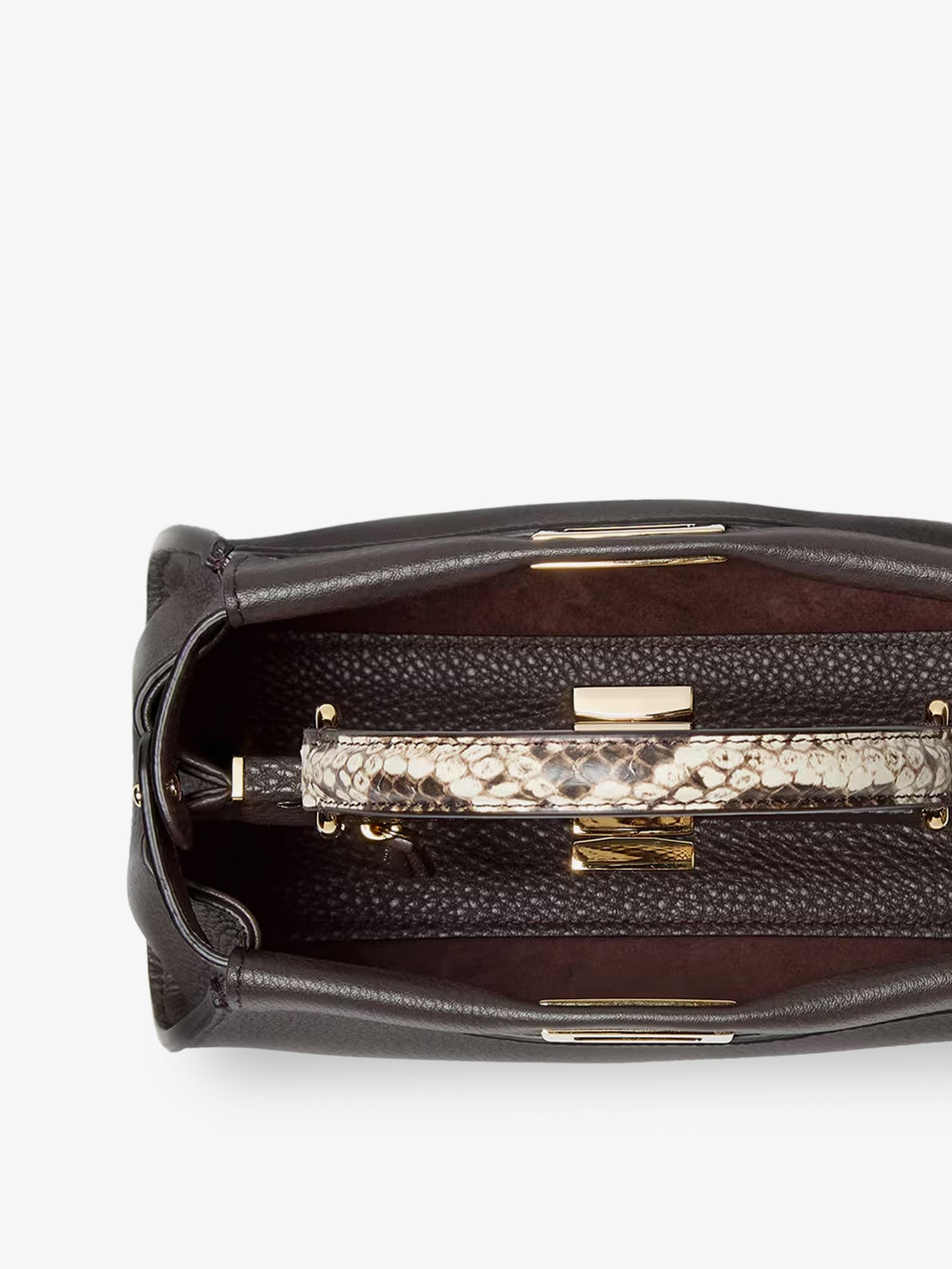 FENDI Fendi Women Peekaboo Mini Hammered Leather Handbag
