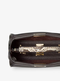 FENDI Fendi Women Peekaboo Mini Hammered Leather Handbag