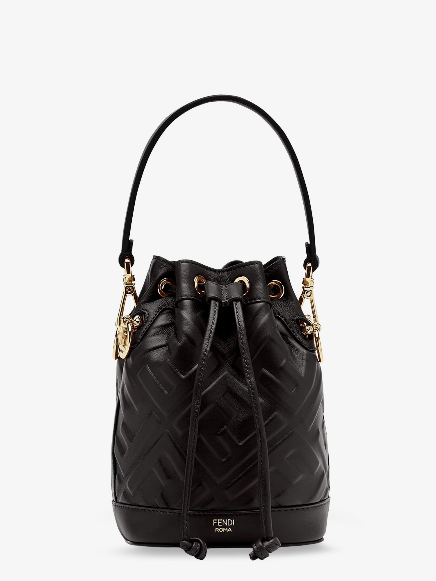 Fendi Women Mon Tresor Leather Bucket Bag