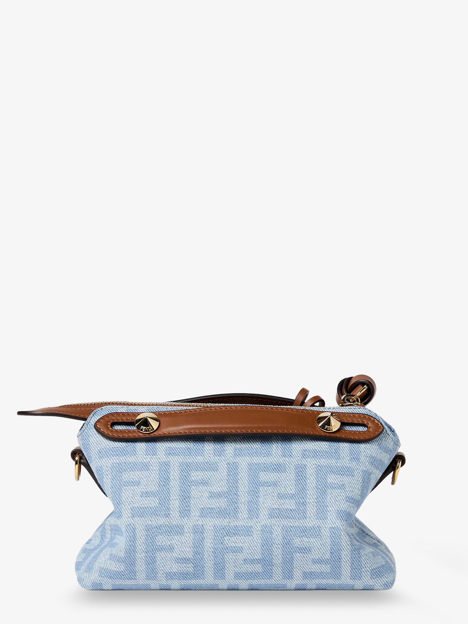 Fendi Women By The Way Soft Mini Ff Denim Handbag