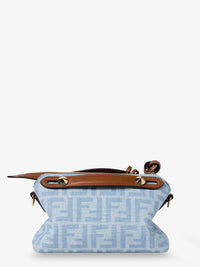 Fendi Women By The Way Soft Mini Ff Denim Handbag