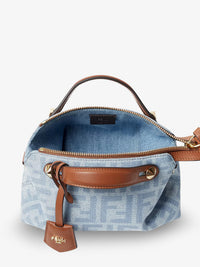 Fendi Women By The Way Soft Mini Ff Denim Handbag