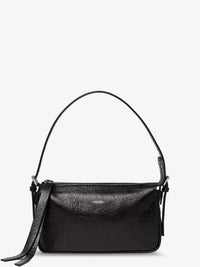 Fendi Women Zip Top Small Vintage-Effect Leather Shoulder Bag