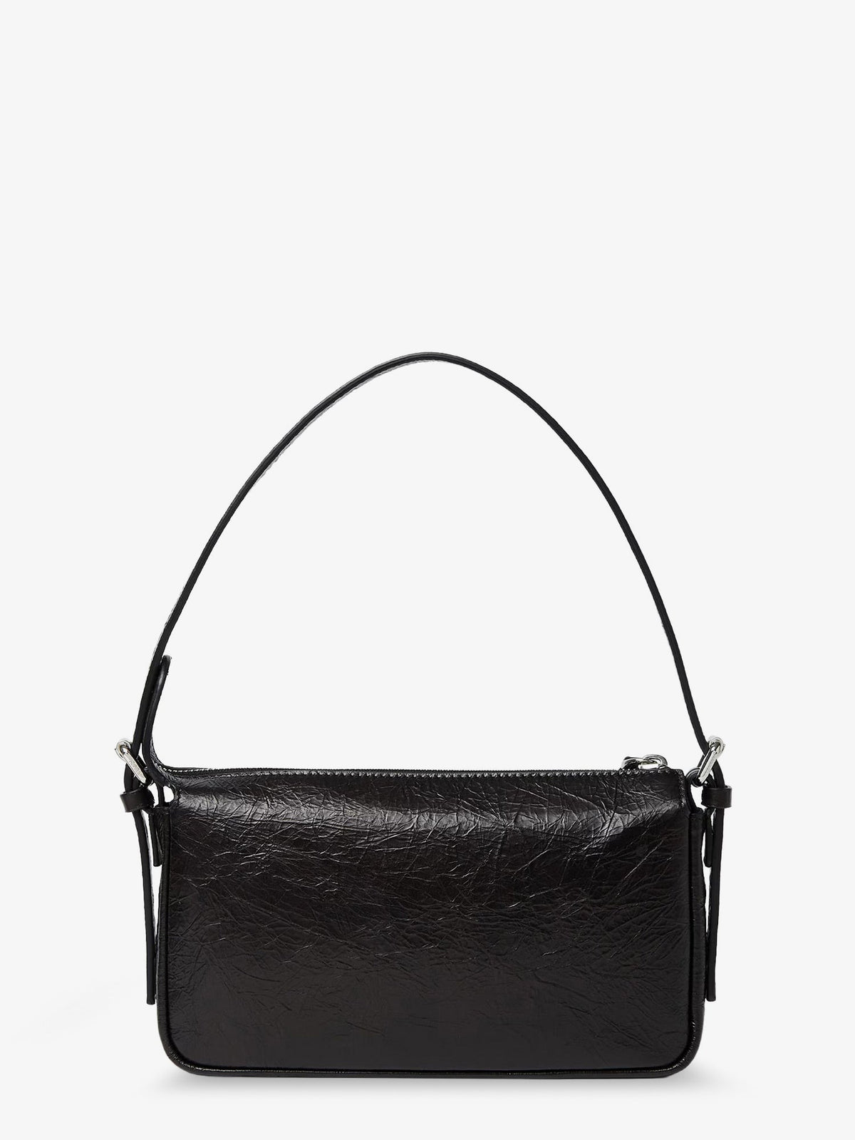 Fendi Women Zip Top Small Vintage-Effect Leather Shoulder Bag