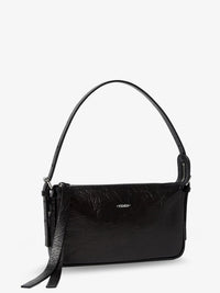 Fendi Women Zip Top Small Vintage-Effect Leather Shoulder Bag