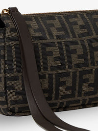 FENDI Fendi Women Zip Top Small Ff Zucca Fabric Shoulder Bag