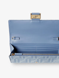 Fendi Women Baguette Continental Canvas Crossbody Bag With All-Over Ff Motif