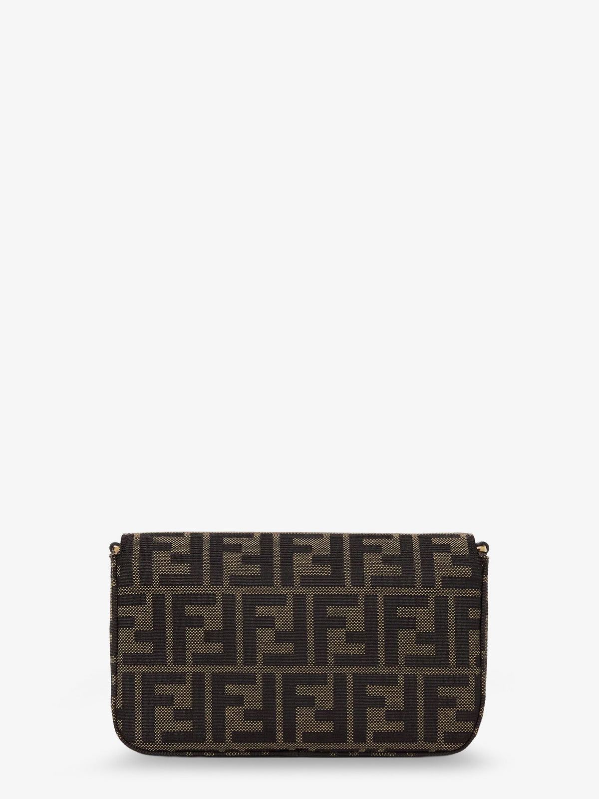 Fendi Women Wallet On Chain Tube Ff Zucca Fabric Crossbody Bag