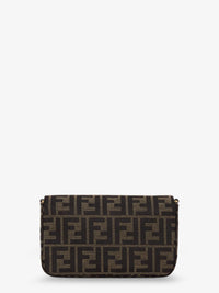 Fendi Women Wallet On Chain Tube Ff Zucca Fabric Crossbody Bag