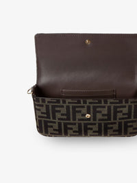 Fendi Women Wallet On Chain Tube Ff Zucca Fabric Crossbody Bag