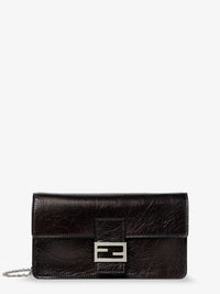 Fendi Women Wallet On Chain Tube Leather Crossbody Bag