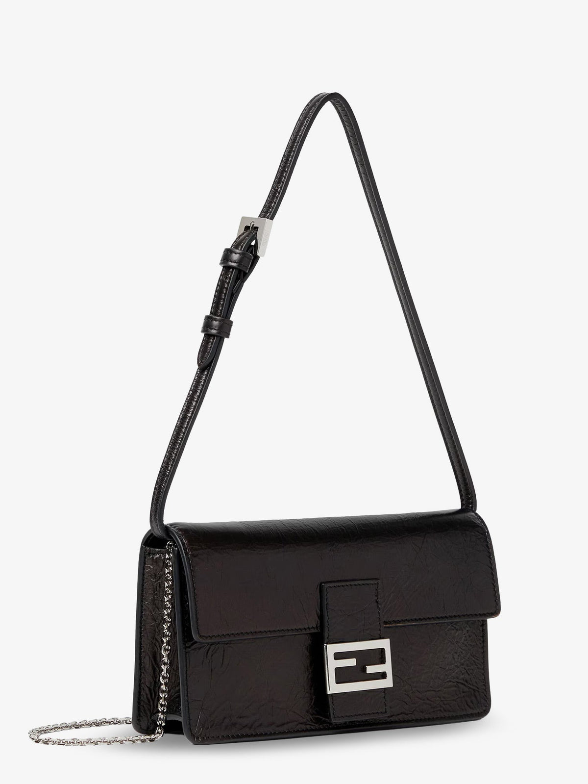 Fendi Women Wallet On Chain Tube Leather Crossbody Bag