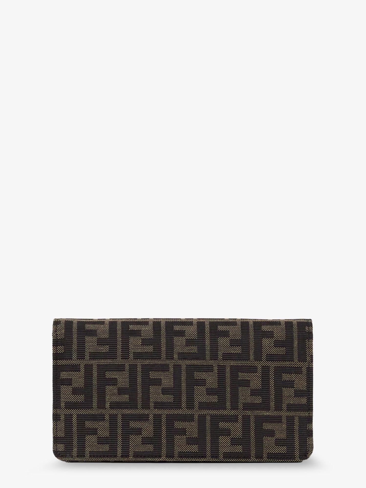 FENDI Fendi Women Wallet On Chain Tube Ff Zucca Fabric Crossbody Bag