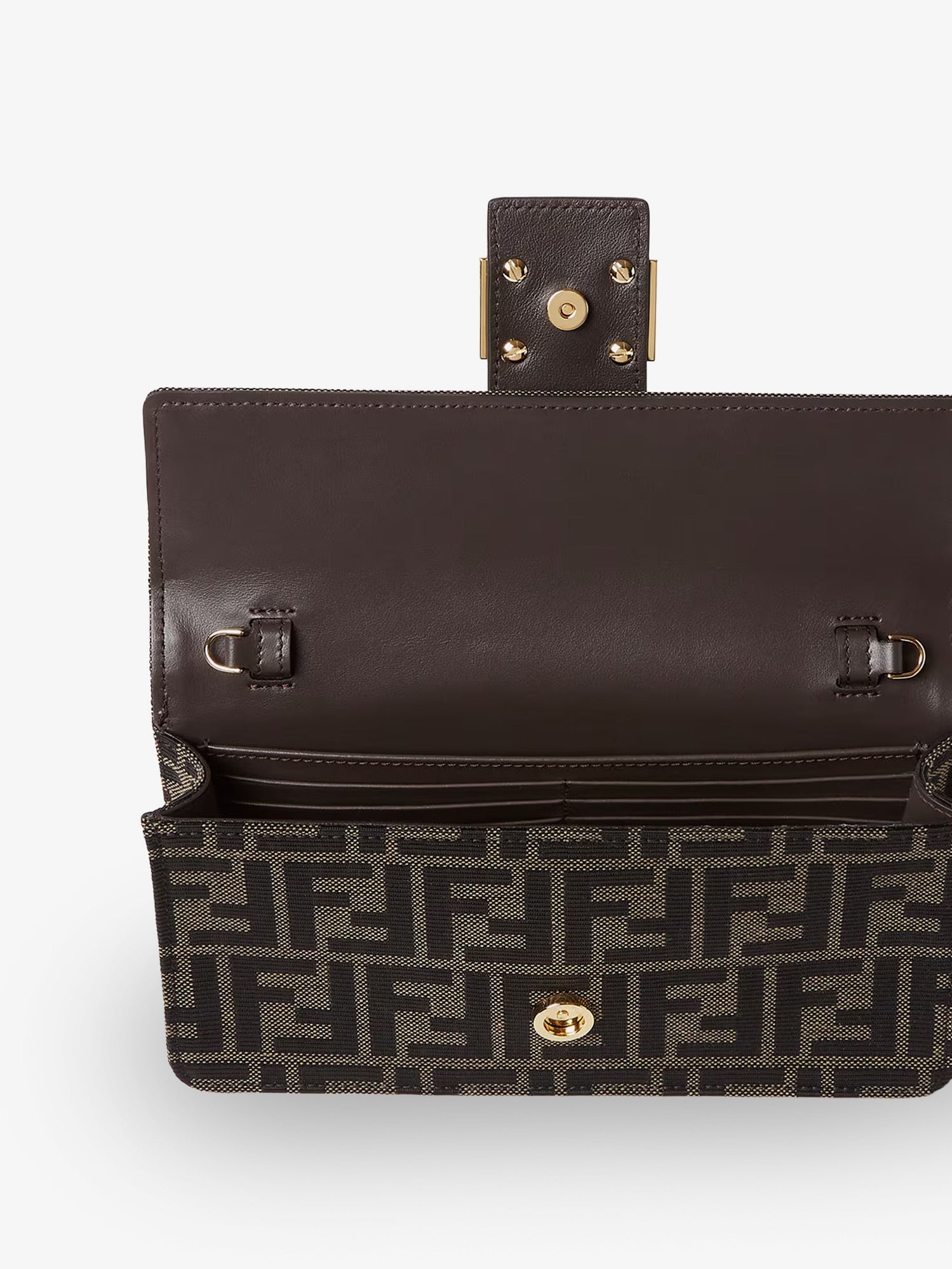 FENDI Fendi Women Wallet On Chain Tube Ff Zucca Fabric Crossbody Bag