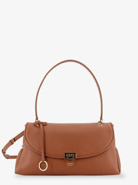 Ferragamo Women Leather Shoulder Bag With Gancini Detail