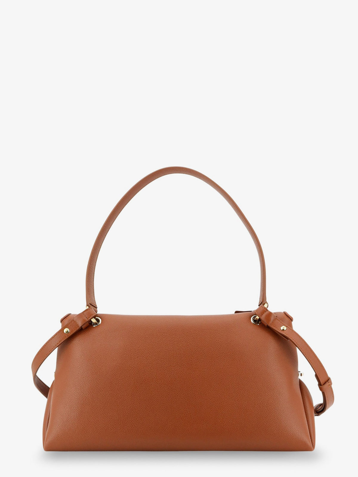 Ferragamo Women Leather Shoulder Bag With Gancini Detail