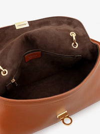 Ferragamo Women Leather Shoulder Bag With Gancini Detail