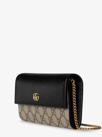 GUCCI Gucci Women Gg Marmont Leather And Gg Supreme Fabric Crossbody Bag