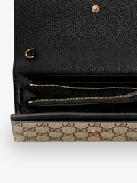 GUCCI Gucci Women Gg Marmont Leather And Gg Supreme Fabric Crossbody Bag