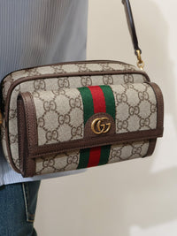 Gucci Men Ophidia Gg Fabric Crossbody Bag