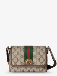 Gucci Men Mini Ophidia Gg Fabric Crossbody Bag