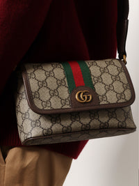 Gucci Men Mini Ophidia Gg Fabric Crossbody Bag