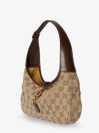GUCCI Gucci Women Jackie Slim Gg Fabric And Leather Shoulder Bag