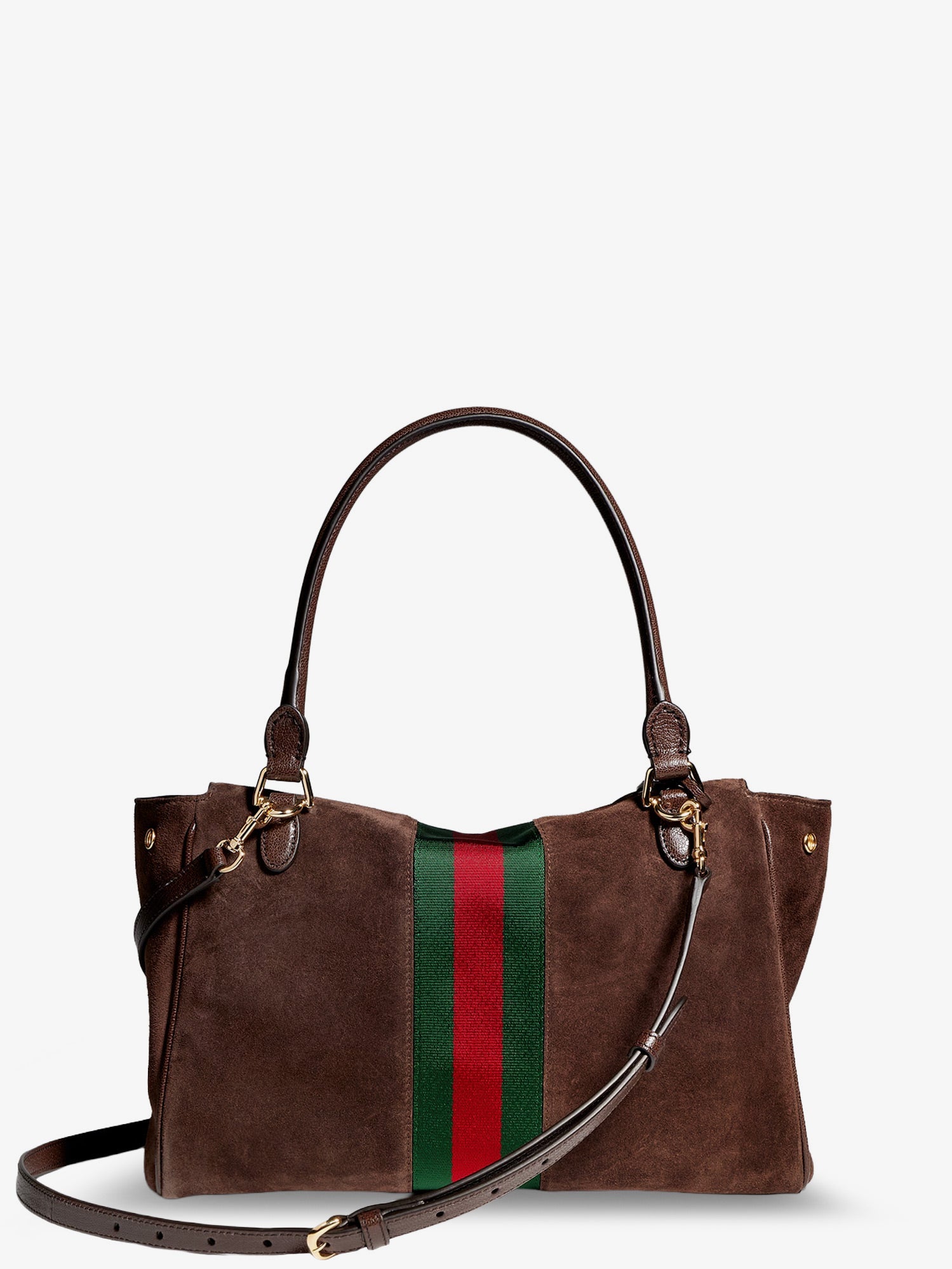 GUCCI Gucci Women Paparazzo Suede Handbag With Iconic Web Detail On The Front