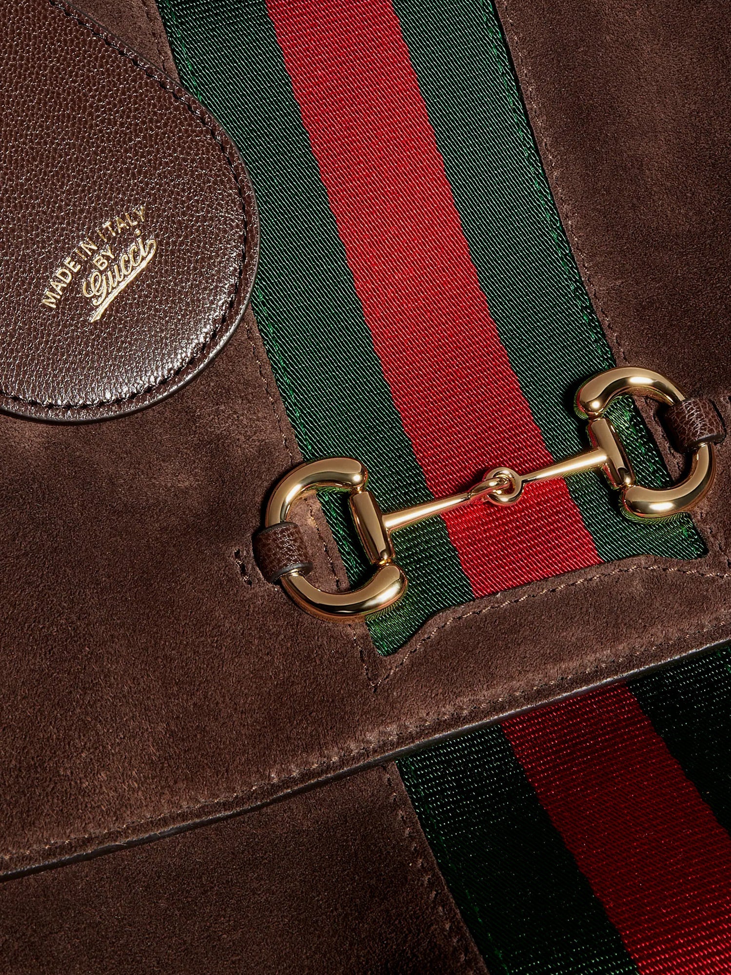GUCCI Gucci Women Paparazzo Suede Handbag With Iconic Web Detail On The Front