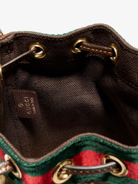 Gucci Women Gg Supreme Fabric Mini Bucket Bag