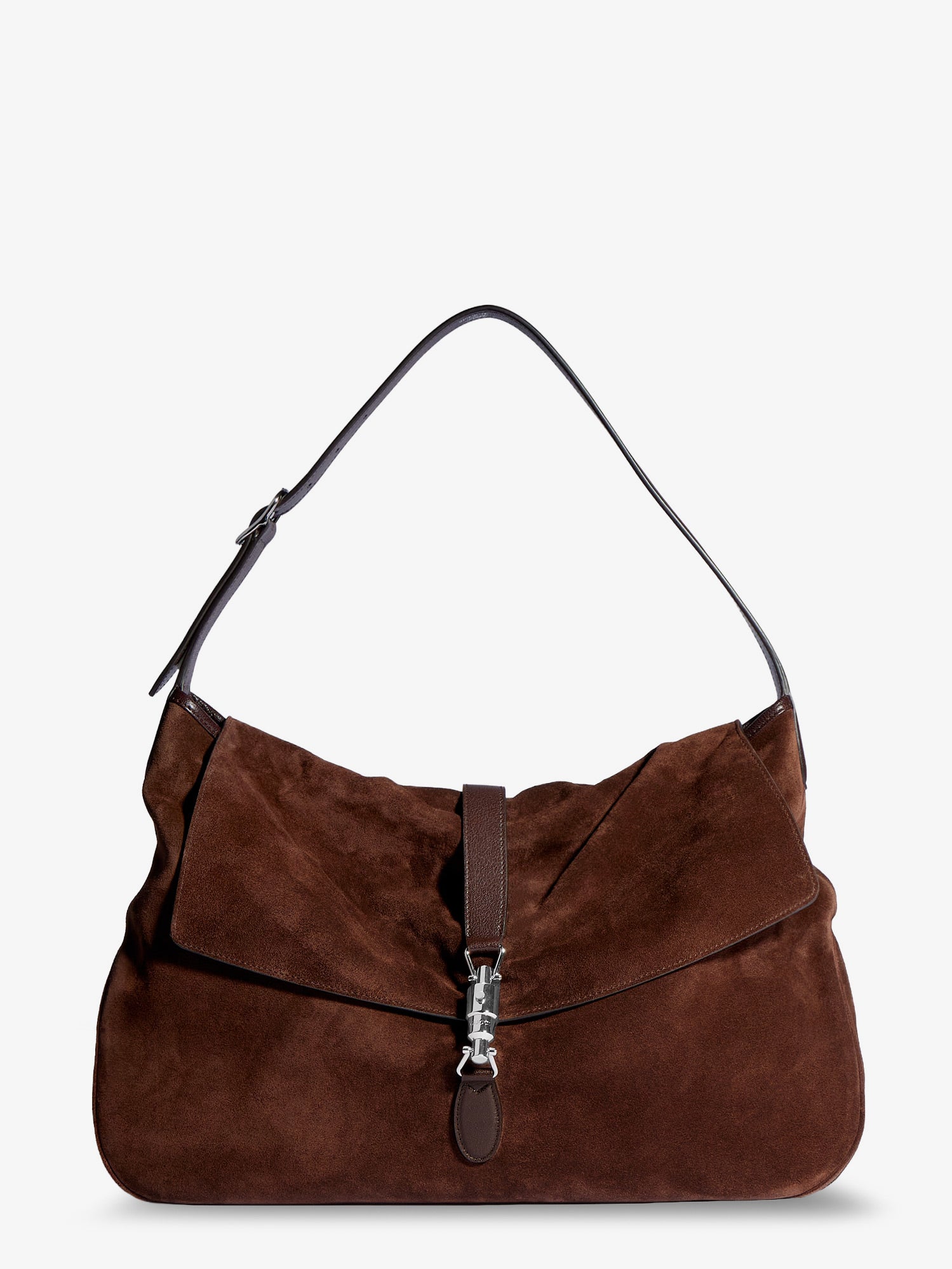 GUCCI Gucci Men Jackie Flap Suede Shoulder Bag