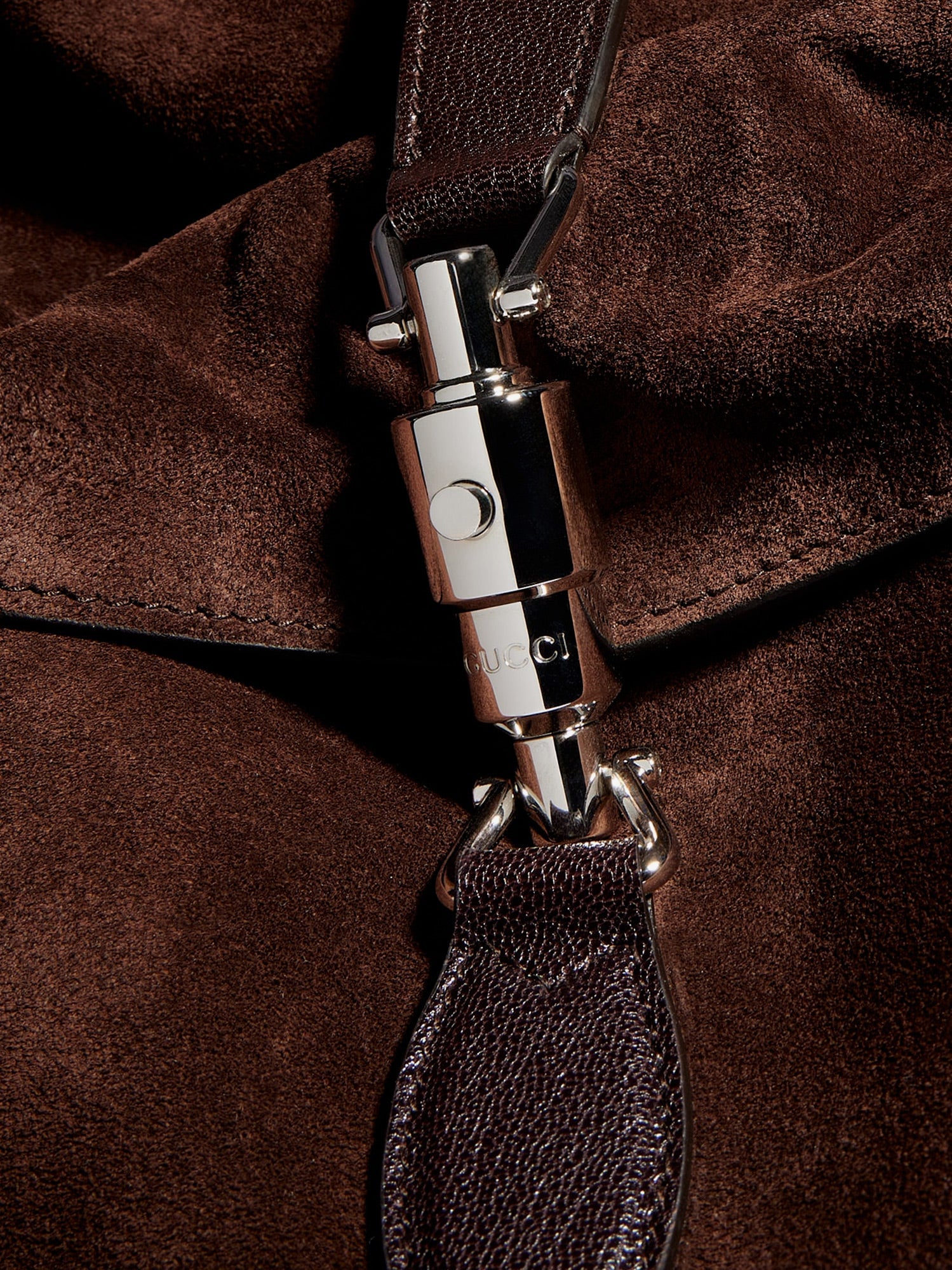 GUCCI Gucci Men Jackie Flap Suede Shoulder Bag