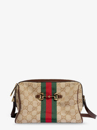 GUCCI Gucci Women Camera Bag Gg Fabric Crossbody Bag With Metal Horsebit