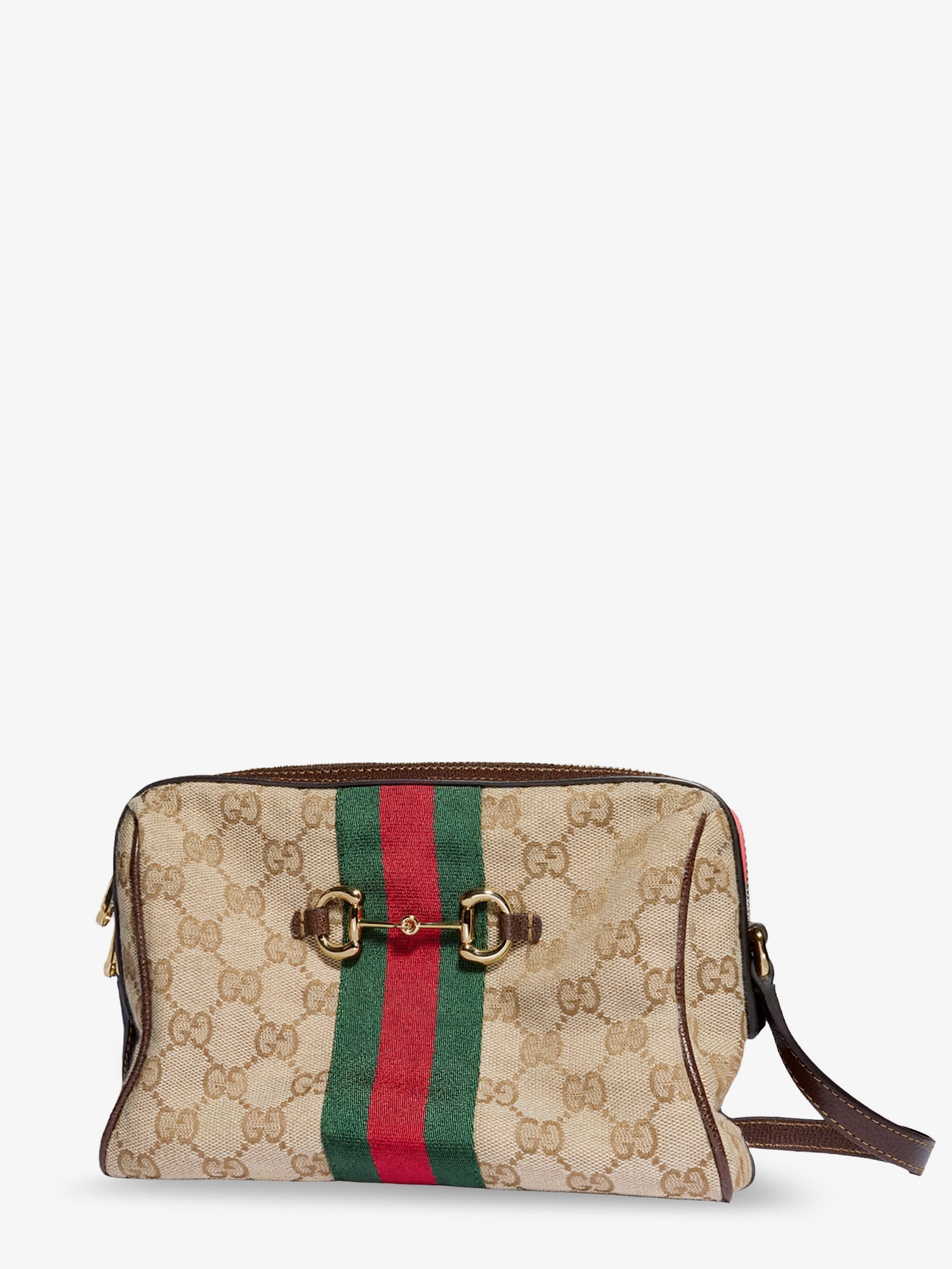 GUCCI Gucci Women Camera Bag Gg Fabric Crossbody Bag With Metal Horsebit