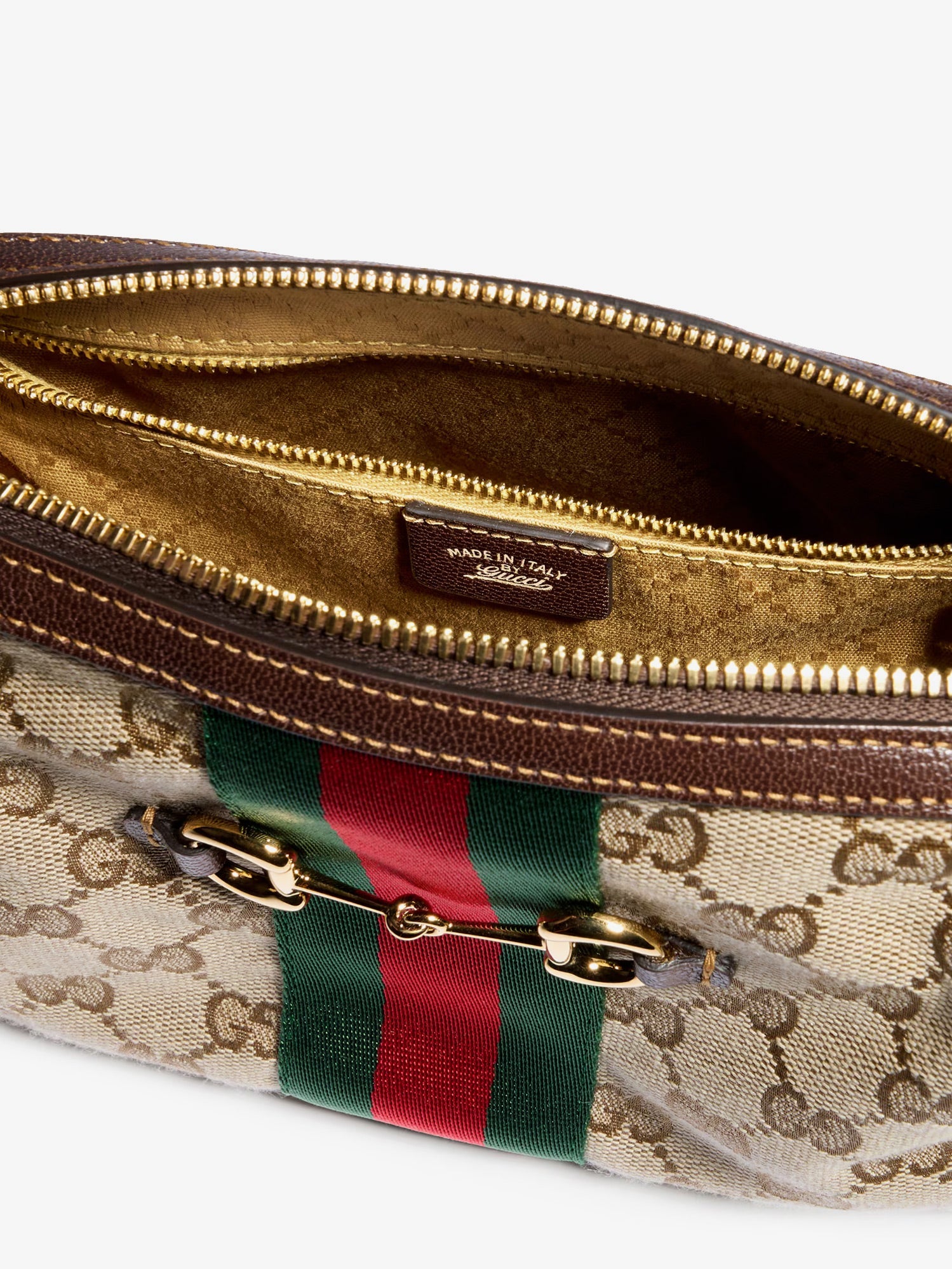 GUCCI Gucci Women Camera Bag Gg Fabric Crossbody Bag With Metal Horsebit