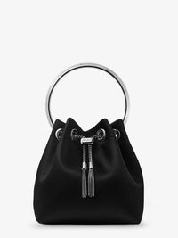 Jimmy Choo Women Bon Bon Satin Bucket Bag