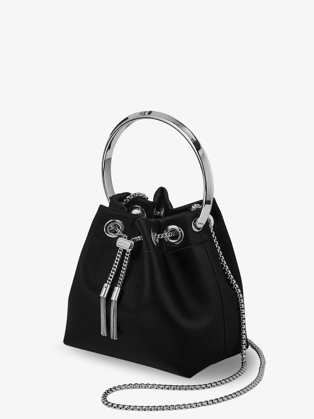 Jimmy Choo Women Bon Bon Satin Bucket Bag